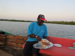 Sunset at Mida Creek with Kenga Keingu my reef guide from Hemingways