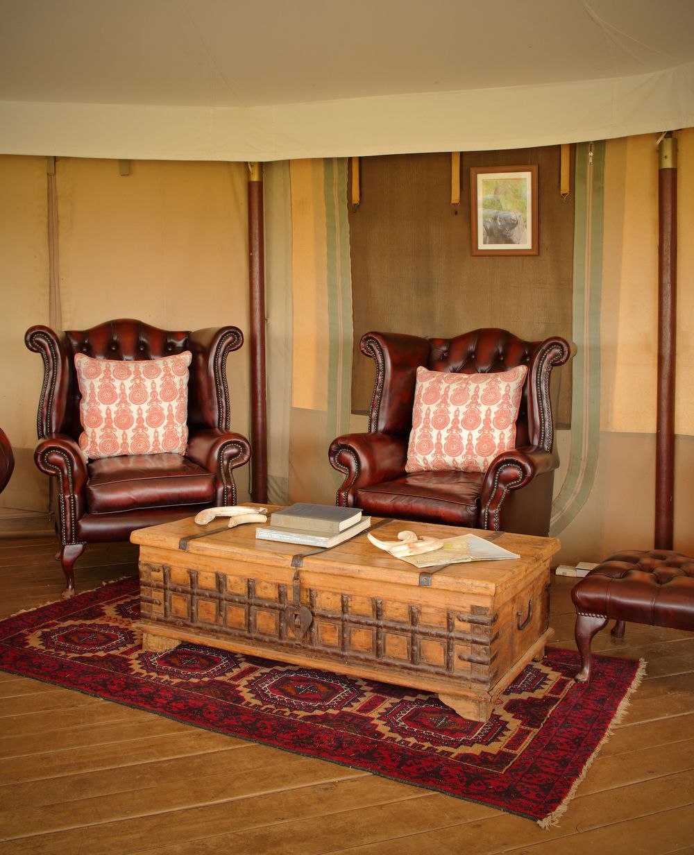 Ol Seki Hemingways Mara Library Tent Interior Kenya
