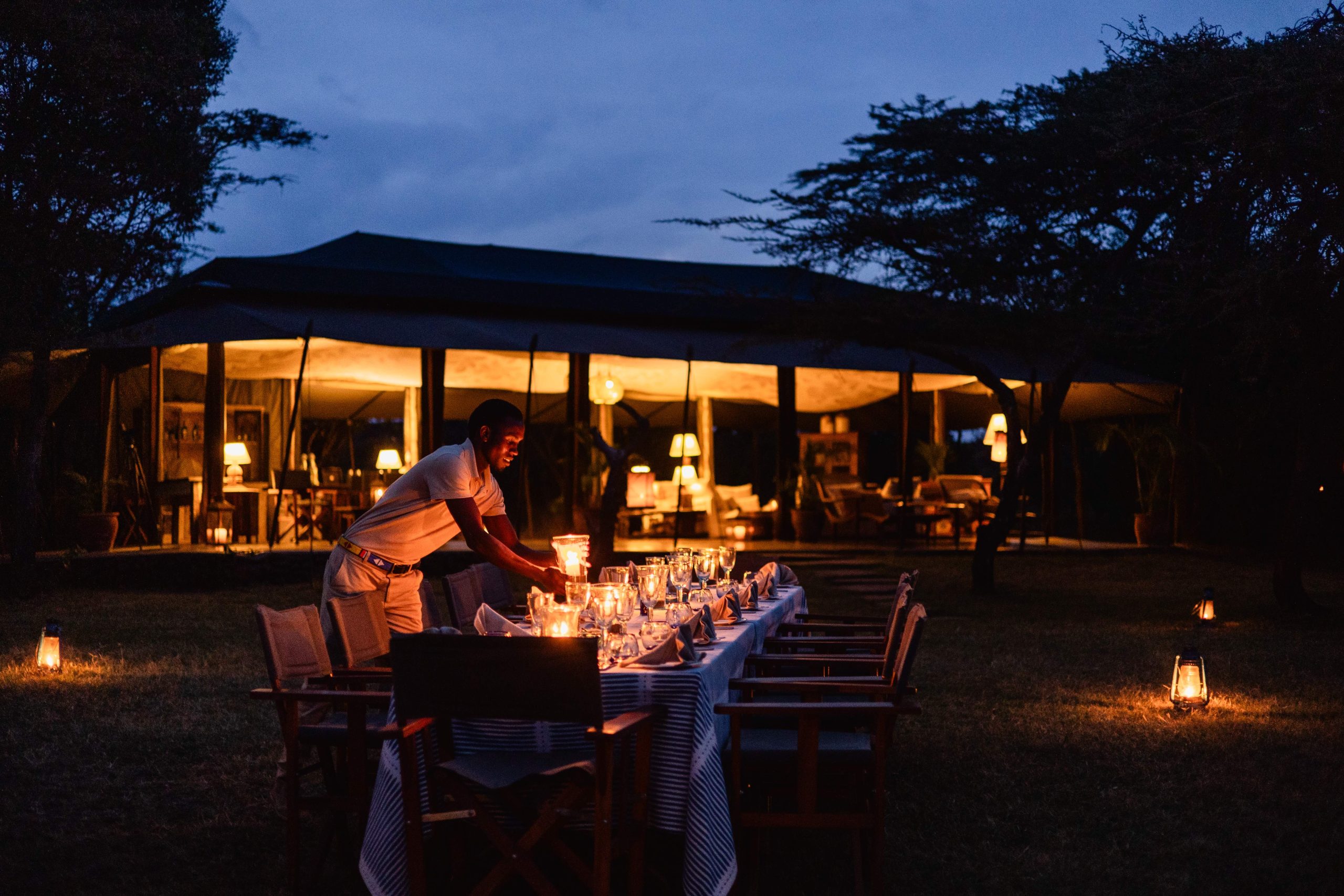 Dining Tent Exterior Evening – 2025 TC (1)